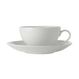 Φλυτζάνι Καφέ/Cappuccino Με Πιατάκι White Basics FX0138 200ml White Maxwell & Williams Πορσελάνη