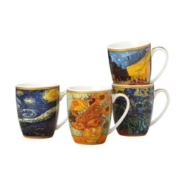 Κούπα Impressions Van Gogh (Σετ 4Τμχ) DB0022 375ml Multi Casa Domani Πορσελάνη