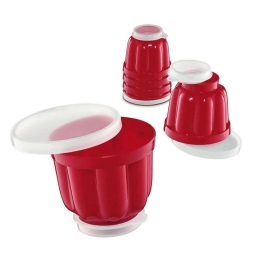 Φόρμακια Για Πουτίγκες (Σετ 6Τμχ) 0805901406 7,5cm 150ml Red-White Kuchenprofi Πλαστικό