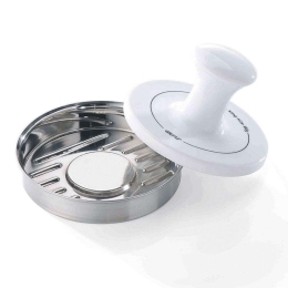 Πρέσα Για Μπιφτέκι Spark 15410 Φ13,5cm White-Silver Gefu Ατσάλι,Πορσελάνη