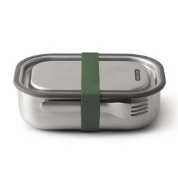 Δοχείο Φαγητού Με Διαχωριστικό Olive Bam BAM-SS-L010 20x16x6,5cm 1Lt Inox Black & Blum Ανοξείδωτο Ατσάλι