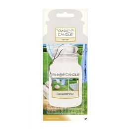 Αρωματικό Αυτοκινήτου Clean Cotton 1020639 6,9x8,1cm Multi Yankee Candle