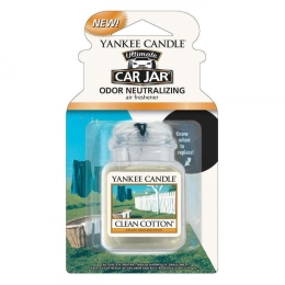 Αρωματικό Αυτοκινήτου Gel Clean Cotton 1220878E 6,9x8,1cm Clear Yankee Candle