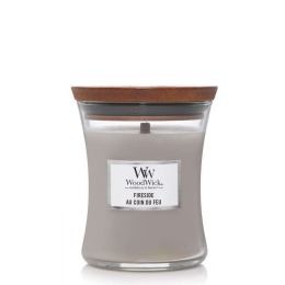 Κερί Αρωματικό Σε Βάζο Fireside 92106E 9,9x9,9x11,4cm Grey WoodWick Wax
