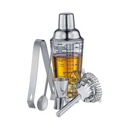 Σετ Μπαρ Cosmopolitan 5Τμχ 202205 Clear-Silver Cilio Ατσάλι,Γυαλί