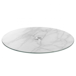 Πιατέλα Περιστρεφόμενη Marbelo 034925L 33cm Marble White Leonardo Γυαλί