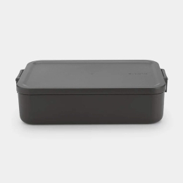 Δοχείο Φαγητού Με Χωρίσματα Make & Take Bento 081.2034/80 25,5x16,7x6,2cm 2Lt Dark Grey Brabantia Recycled