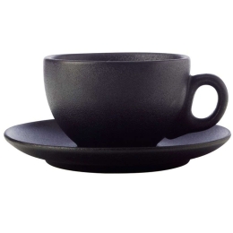 Φλυτζάνι Καφέ Με Πιατάκι Caviar Coupe AX0355 250ml Black Maxwell&Williams Πορσελάνη