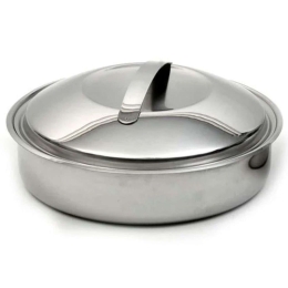 Ταψί Στρογγυλό Με Καπάκι 87.A33/331 Φ33cm Inox Ανοξείδωτο Ατσάλι