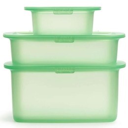 Δοχεία Φαγητού (Σετ 3Τμχ) 3420000SURM017 200/500/1000ml Green Lékué Σιλικόνη