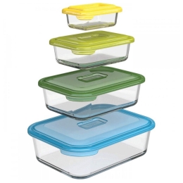 Δοχείο Φαγητού Nest Glass(Σετ 4Τμχ) 81060 Multi Joseph Joseph Γυαλί