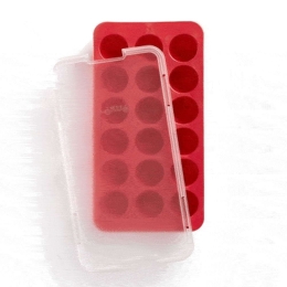 Παγοθήκη Με Καπάκι Για 18 Παγάκια 0620200R01C150 198ml Red Lékué Πολυπροπυλένιο