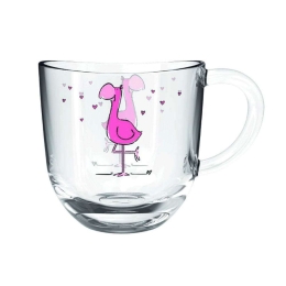 Κούπα Flamingo 022903L 280ml Clear-Fuchsia Leonardo Γυαλί