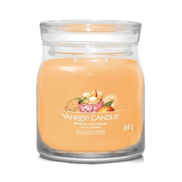 Αρωματικό Κερί Signature Mango Ice cream Medium 1632325E 9,3x11,4cm Orange Yankee Candle