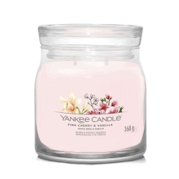 Αρωματικό Κερί Signature Pink Cherry & Vanilla Medium 1630020E 9,3x11,4cm Powder Pink Yankee Candle