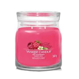 Αρωματικό Κερί Signature Red Raspberry Medium 1701386E 9,3x11,4cm Fuchsia Yankee Candle