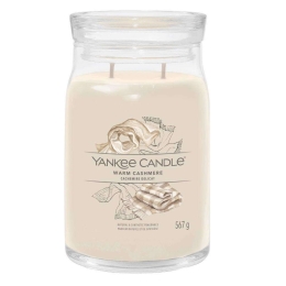 Αρωματικό Κερί Signature Warm Cashmere Large 1701379E 9,3x15,7cm White Yankee Candle