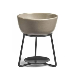 Συσκευή Καύσης Pure Cashmere 1663053E 12,3x10cm Grey Yankee Candle Μέταλλο, Κεραμικό