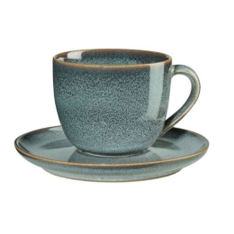 Φλυτζάνι Cappuccino Με Πιατάκι Saisons 27130118 230ml Denim Asa Κεραμικό