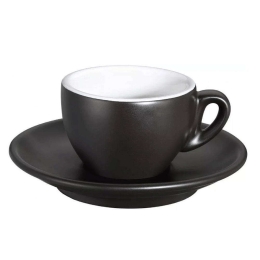 Φλυτζάνι Espresso Με Πιάτο Roma 215328 50ml Black Cilio Πορσελάνη