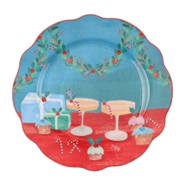 Πιατέλα Christmasville Coctails ME0027 20cm Multi Maxwell&Williams
