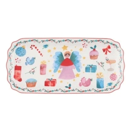 Πιατέλα Παραλληλόγραμμη Christmasville ME0032 30x15cm Multi Maxwell&Williams