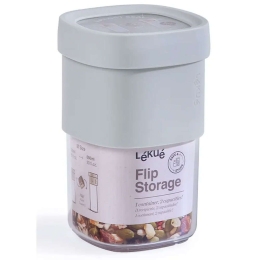 Δοχείο Αποθήκευσης Flip M 883149 600ml Clear-White Lékué Συνθετικό Υλικό