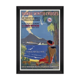 Κάδρο Caribbean Travels - Hawaii Winter Cruises FA13196 60X90 MindTheGap Κάθετοι Ξύλο