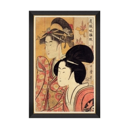 Κάδρο Two Beauties By Kitagawa Utamaro FA13122 70X110 MindTheGap Κάθετοι Ξύλο