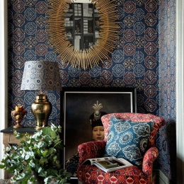 Ταπετσαρία Ajrak Blue WP20412 Blue-Red-White MindTheGap 52x300cm