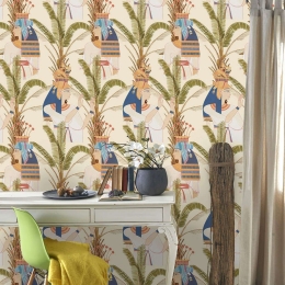 Ταπετσαρία Egyptian Queens WP20265 Green-Blue-Red-Taupe MindTheGap 52x300cm