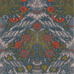 Ταπετσαρία Floral Ornament Scarlet WP20471 Blue-Red-Taupe MindTheGap 52x300cm