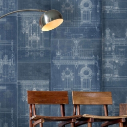 Ταπετσαρία Garnier Blue WP20216 Blue-White MindTheGap 52x300cm