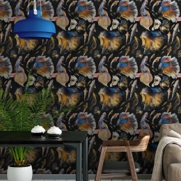 Ταπετσαρία Goldfish Anthracite WP20301 Blue-Yellow-Black MindTheGap 52x300cm
