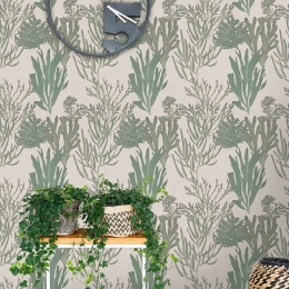 Ταπετσαρία Light Corals WP20300 Green-Taupe MindTheGap 52x300cm