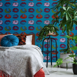 Ταπετσαρία Neon Kiss Blue WP20379 Blue-Red-Pink-Green MindTheGap 52x300cm