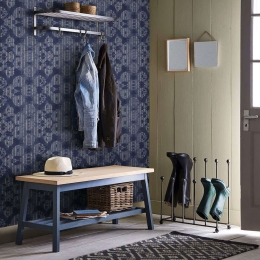 Ταπετσαρία Washed Shibori Indigo WP20396 Indigo Blue-Gold MindTheGap 52x300cm