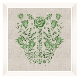 Κάδρο Embroidery Folk II FA13255 70x70cm Green MindTheGap Τετράγωνοι Ξύλο