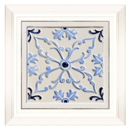 Κάδρο Folk Tiles IV FA13251 50x50cm Light Blue MindTheGap Τετράγωνοι Ξύλο