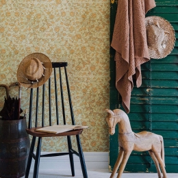 Ταπετσαρία Backyard Flowering Seacrest WP30005 Olive-Mustard MindTheGap 52x1000cm