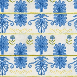 Ταπετσαρία Mykonos Villa Motif  Wp30043 52X1000Cm White-Blue Mindthegap 52x1000cm