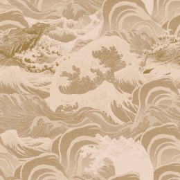 Ταπετσαρία Sea Waves Wp30062 52X1000Cm Grey-Beige Mindthegap 52x1000cm