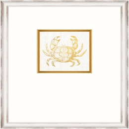 Κάδρο Crab Fa13363 35X45Cm White-Gold Mindthegap Κάθετοι Ξύλο