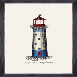 Κάδρο Lighthouse Drawings Ii Fa13371 50X70Cm White-Red-Blue Mindthegap Κάθετοι Ξύλο