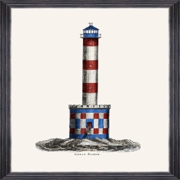 Κάδρο Lighthouse Drawings Iv Fa13373 50X70Cm White-Red Mindthegap Κάθετοι Ξύλο