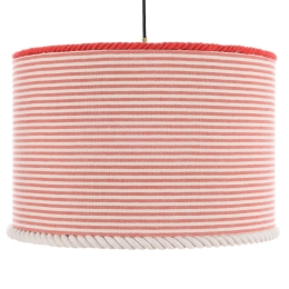 Φωτιστικό Οροφής Rhubarb Cl50446 Ø55X30 E27 White-Red Mindthegap Μέταλλο,Ύφασμα
