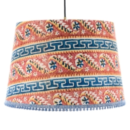 Φωτιστικό Οροφής Samothraki Cl50418 Ø35Xø45Xh30 E27 Orange-Blue Mindthegap Μέταλλο,Ύφασμα