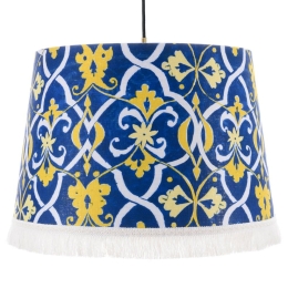 Φωτιστικό Οροφής Seaside Trellis Cl50436 Ø45Xø55Xh35 E27 Yellow-Blue Mindthegap Μέταλλο,Ύφασμα