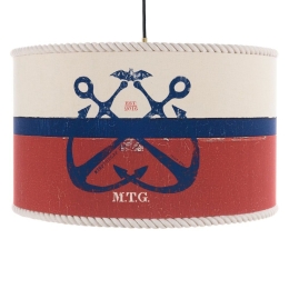 Φωτιστικό Οροφής Seaworthy Cl50424 Ø45X28 E27 White-Red-Blue Mindthegap Μέταλλο,Ύφασμα