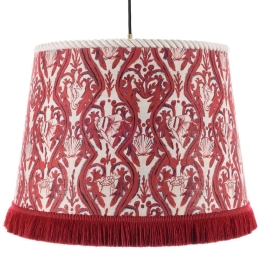 Φωτιστικό Οροφής Syracuse Cl50397 Ø25Xø35Xh25 E27 White-Red Mindthegap Μέταλλο,Ύφασμα
